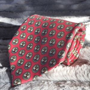Vineyard Vines silk tie - pink w/palm trees